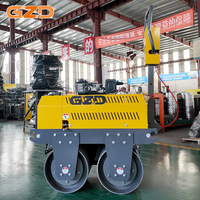 Compacteur à rouleaux tandem GZD de 600 mm à double tambour avec moteur diesel Changfa 178F refroidi par air pour routes