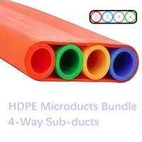 Paquete de Microductos Flexibles de HDPE de 4 Vías al por Mayor con 4 Subductos con Núcleo de Silicona para Protección de Cable de Bajada FTTH