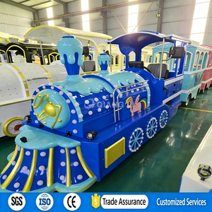 Mini-tram touristique sans rails à prix d'usine, certifié CE, 27/40 places, garantie 12 mois, train électrique terrestre pour adultes pour centres commerciaux - Product Image 2