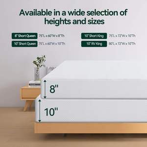 Qualità Matelas king Queen materassi impermeabili monodimensionamento in Gel Memory Foam materasso ad alta densità Base in schiuma per il sonno da viaggio <span class=keywords><strong>Rv</strong></span> - Product Image 6