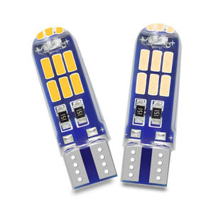 หลอดไฟ LED ซิลิโคน T10 3014 15SMD W5W 192 168 สำหรับรถยนต์ ไฟหรี่ ไฟเลี้ยว ไฟท้าย ไฟป้ายทะเบียน 12V สีขาว แดง เหลือง - Product Image 1