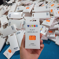 IRun Lacets imprimés plats personnalisés Lacets imprimés en silicone avec logo en silicone "Lacets" imprimés réfléchissants en silicone avec aglets dorés