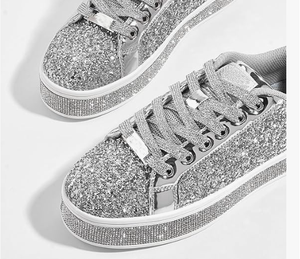 Baskets à plateforme scintillantes pour femmes |   Chaussures de marche élégantes et scintillantes pour mariage et cérémonie - Product Image 3