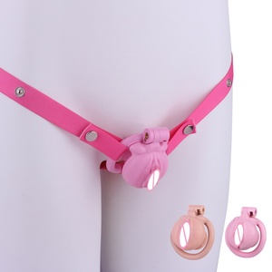 Sissy Chastity Cage Lock Vagina Penis Cage Sissy Sex <b>Toys</b> Breathable Resin Cock Cage <b>for</b> Sissy <b>Men</b> - Product Image 1