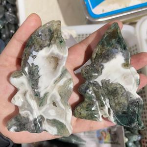 Precio al por mayor artesanías de piedras preciosas talladas a mano amatista natural ágata de encaje musgo ágata Hada espeleología para Decoración - Product Image 4