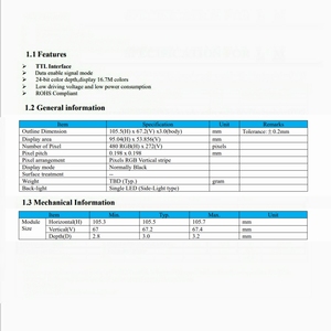 Chi phí-hiệu quả 4.3 "TTL LCD module 24-bit màu sắc, 0.198 mét sân tốt, 3.0 mét cơ thể mỏng cho người tiêu dùng điện tử OEM - Product Image 5