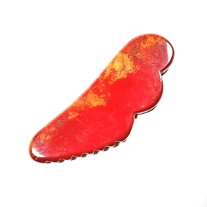 HZ, venta Popular, jaspe de Mookaite dentado, herramienta Guasha, forma de ala, buena salud, Guastone dentado - Product Image 1