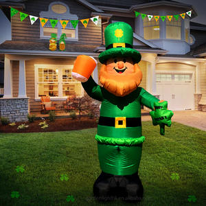 Decoración Inflable Gigante de 8 Pies con LED, Resistente al Agua IP44, para el Día de San Patricio, con Diseño de Leprechaun, Cerveza y Trébol, para Jardín, Fiesta Irlandesa - Product Image 3