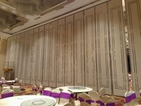 Partisi Lipat Berbahan Aluminium Berlapis Kulit, Modern, Sangat Efektif Menyerap Suara, Ketebalan 100mm, Untuk Sekolah & Restoran