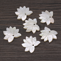 Charmes en coquille de corail naturel forme de fleur pendentif coquillage nacre pendentif femmes bricolage fabrication de bijoux-collier boucles d'oreilles cadeau