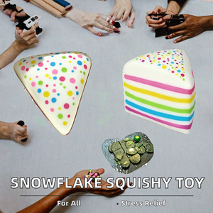 12.7cm TPE Snowflake Ice Square Squishy Stress Relief Slow <b>Rebound</b> Decompression Toy Food Grade Solid Unisex 14 Years & up - Product Image 2