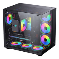 SNOWMAN Factory Direct PC Gaming Office Home Chassis Simple Installation Design Computer Case WithTempering Glass Black or White