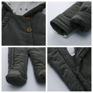 Tutine Invernali OEM in Pile per Neonati, Salopette Spesse e Calde per Bambini Piccoli con Chiusura a Cerniera, Stampa in Poliestere - Product Image 5