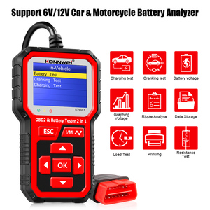 Testeur de batterie de voiture/moto KW681 6V/12V, outil OBD2 2-en-1 avec certification CE/FCC pour véhicules universels - Product Image 4
