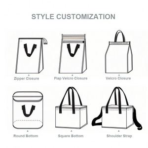 Reusable Non Woven Large Capacity Waterproof Cooler Bag Multi Color Thermal Insulated for Takeaway Food Delivery Lunch Bags - Product Image 3