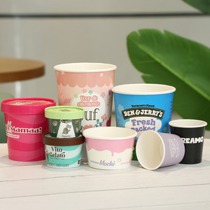 Vaso de Helado Desechable Personalizado de 5oz 8oz, Envase para Helado, Gelato, Yogurt Congelado, Postre, Paquete de Helado - Product Image 5