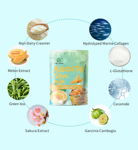 Wins Town Beauty Slim Milk, Leche de Colágeno con Sabor a Melón Cantalupo y L-Carnitina para Pérdida de Peso, Leche Iluminadora, 12 Sobres, Suplemento Dietético en Polvo - Product Image 4