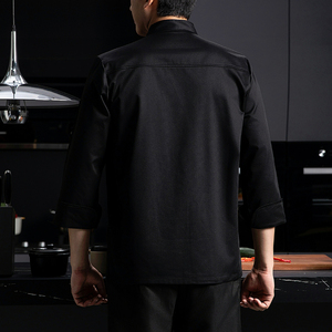 Overol ropa de trabajo industrial uniforme azul camisa de trabajo uniforme de Chef para mujer cocina lindo Chef abrigo chaqueta espera personal - Product Image 4