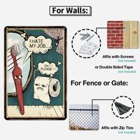 Juego de Letreros Metálicos Divertidos Vintage para Baño, Decoración Retro para Pared de Baño, Bar o Restaurante