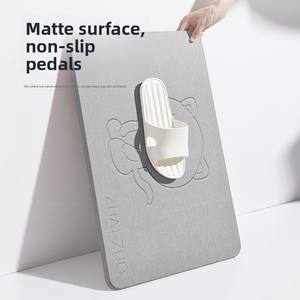 Personnalisation écologique durable diatomite pierre bain silice sol sculpté absorbant sol salle de bain tapis de douche - Product Image 3