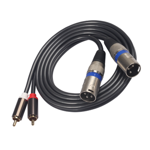 <span class=keywords><strong>2</strong></span> XLR 남성/여성 플러그에서 <span class=keywords><strong>2</strong></span> RCA 오디오 케이블로 변환, PVC 재킷 및 브레이드 쉴딩, 마이크 사용용 - Product Image 1