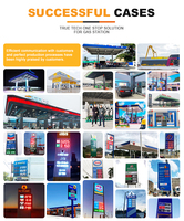 Señal de precio de Gas LED de 7 segmentos para exteriores, resistente al agua, 24 pulgadas, pantalla Digital superbrillante para publicidad en vídeo, clasificación IP65