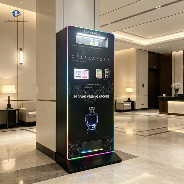High Profit Retail Floor Standing Perfume Vending Machine With Ad Display Screen 15 Languages Automatic Fragrance Sprayer