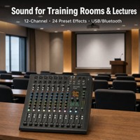 Console de mixage audio 12 canaux, table de mixage analogique avec enregistrement USB, effets DSP pour salle de conférence, scène