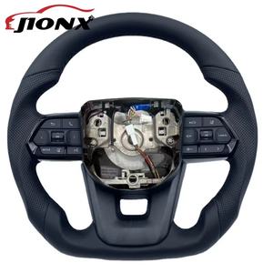 Volant de voiture entièrement en cuir pour <span class=keywords><strong>Toyota</strong></span> <span class=keywords><strong>Corolla</strong></span> LC79 LC76 LC70 LC300 Land Cruiser <span class=keywords><strong>GR</strong></span> Sports, style de qualité, noir - Product Image 6
