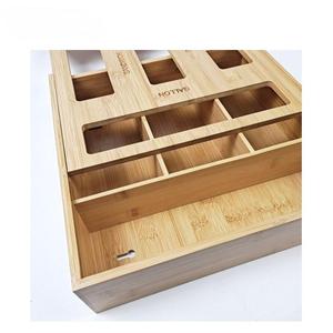 Organisateur de tiroir en bambou avec compartiments pour rangement de cuisine LC-1620B - Product Image 3