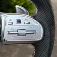 พวงมาลัยคาร์บอนไฟเบอร์หุ้มหนังลายแมลงปอ ปรับแต่งได้ เหมาะสำหรับรถยนต์เมอร์เซเดสเบนซ์ W204 W205 W212 W213 <span class=keywords><strong>AMG</strong></span> GT A45 C63 GLE63 - Product Image 4