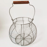 Panier à œufs rond en fil de fer tressé, design minimaliste moderne, panier de rangement pour gingembre et ail