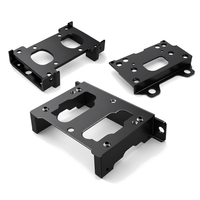 Support de montage en tôle TZR noir, plaque pliée avec découpes personnalisées et trous de fixation, service de fabrication OEM