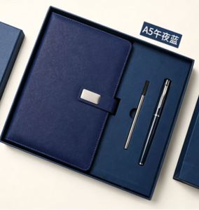 Pu Leather Magnetic <b>Notebook</b> Box <b>A5</b> Journal Luxury Diary Business Corporate Gift Set With Pen - Product Image 3