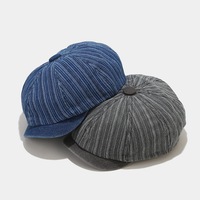 Gorras de Pintor británico de alta calidad al por mayor sombreros de hiedra boinas vaqueras lavadas clásicas sombrero de vendedor de periódicos