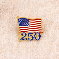 Vente en gros de pins de collection personnalisables en émail dur, motif bouclier patriotique USA et aigle chauve
