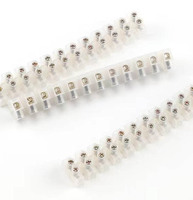 Matériau en laiton série X3 60A 25mm 2 positions lot de 10 pièces barrière à vis blanche borne de bloc de fil en plastique