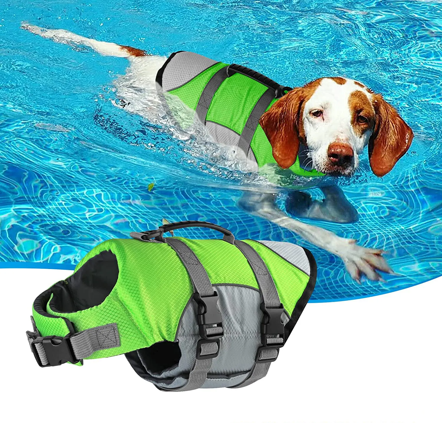 Reflektierende Schwimmweste für Hunde Sport Safety Rescue Weste Kleidung für Pet Designer Dog Verstellbare Westen Puppy Float Swimming Pet Vests