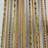 Prix d'usine Chine, carreaux de bordure décoratifs en céramique dorée argentée bon marché 10x600/20x600/40*600, carreaux de bordure pour murs intérieurs