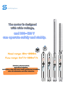 Bomba de pozo profundo multietapa de acero inoxidable de alta presión 130QJ para irrigación y agricultura, personalizada ODM/OEM - Product Image 2