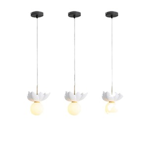 Lámpara de Araña Esférica de Vidrio Moderna y Minimalista Nórdica, Blanco Cálido para Tiendas de Té con Leche, Bares, Restaurantes, Dormitorios/Lámparas de Noche 3000K - Product Image 1