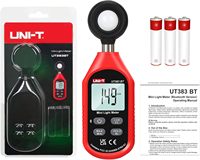 UNI-T UT383BT compteur d'éclairement numérique Lux mètre Lumens mètre 0 ~ 199900 Lux (0 ~ 18500 FC) bougies de pied pour usine de photographie de Film