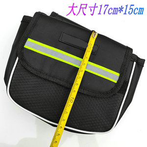 Bicycle Front <b>Frame</b> Bag 17cm*15cm Reflective Stripes Cycling Accessory - Product Image 1
