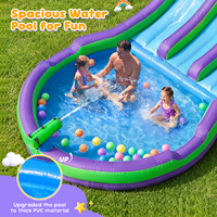 Toboggan gonflable géant commercial d'extérieur pour adultes avec piscine, toboggan aquatique gonflable personnalisé pas cher pour enfants pour fête en jardin
