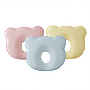 Almohada Transpirable de Poliéster/Lino para Bebés Recién Nacidos, Relleno de Espuma Viscoelástica, Forma Ergonómica, Rebote Lento - Product Image 1