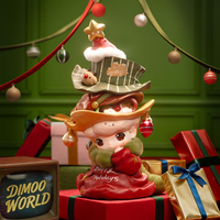 Figura Coleccionable POPMART DIMOO Oficial en Oferta, se Transforma en un Árbol de Navidad, Juguete de Moda Navideño, Regalo de Moda