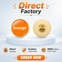 Badge personnalisé rond plaqué or avec autocollant en époxy en forme de dôme |   Fabricant de souvenirs promotionnels avec logo de marque d'entreprise OEM
