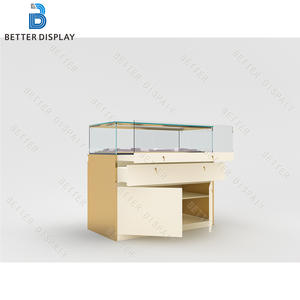 Vitrine en verre à <span class=keywords><strong>porte</strong></span> <span class=keywords><strong>coulissante</strong></span> couleur personnalisée pour la conception de meubles de bijouterie moderne - Product Image 1