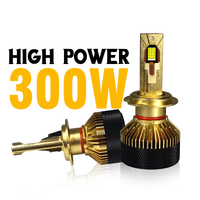 Système d'éclairage automobile 12V 24V 300W 50000LM 6500K IP68 CANBUS H1 H3 H4 H11 9005 9006 H7 Ampoule de phare LED H7