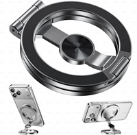 Support de téléphone magnétique double face à rotation 360° compatible avec les supports de voiture du fabricant, accessoires pour téléphone, support de téléphone anti-stress